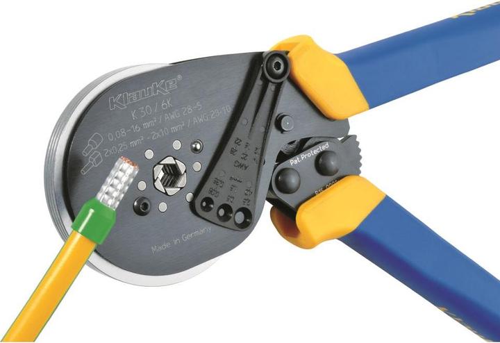 Actual product image Klauke Ratchet hand tool for cable end sleeves (215 mm)