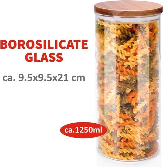 Produktbild alpina Storage jar with acacia lid (1.25 l)