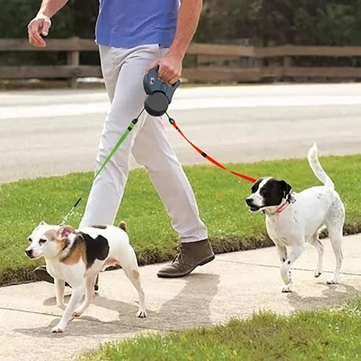 Produktbild Makife Einziehbare Dual-Hundeleine mit Kotbeutel (15 Stück) (Hund)