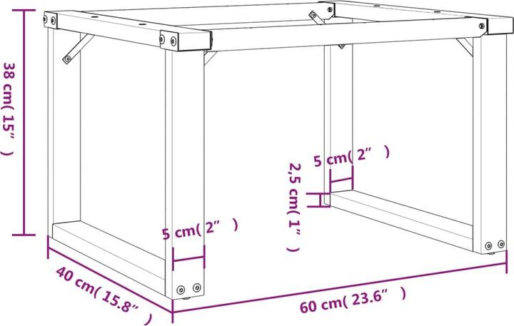 Produktbild VidaXL Couchtischbeine O-Gestell Gusseisen
