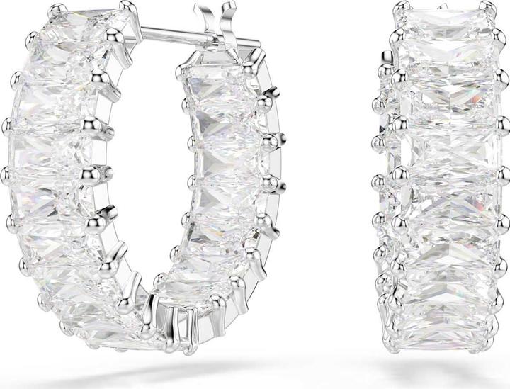 Image du produit Swarovski Matrix Kreolen Baguette Schliff Weiss Rhodiniert
