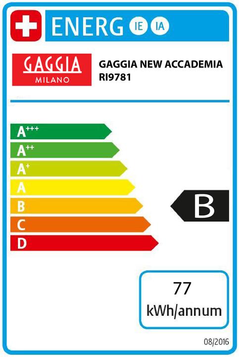 Energie-Label Gaggia Academia RI9781/01