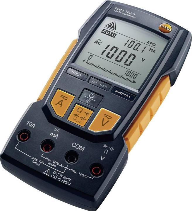 Image du produit Testo Multimètre manuel numérique 760-3 (CAT III 1000V, CAT IV 600V)