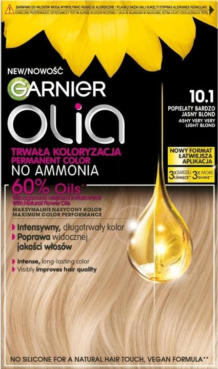Garnier Olia Hair Color 101 Ashy Very - Eine lebendige Haarfarbe mit einem schönen aschigen Finish (101 Ashy Very)
