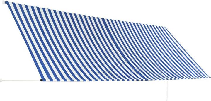 Blue and white