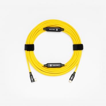 Actual product image Cobra CobraTether USB-C Cable 10m Srtaight to 90 Ÿellow (10 m, USB 3.2 Gen 1)