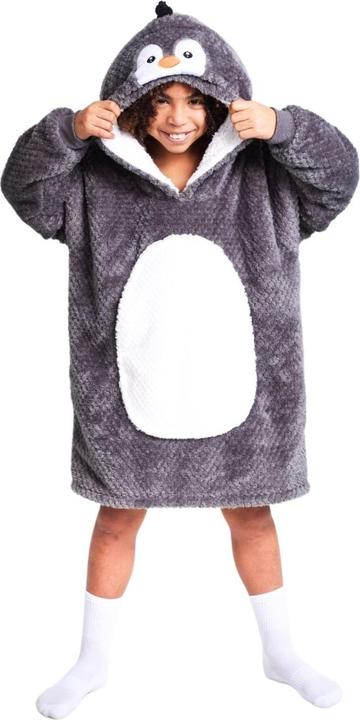 Produktbild Konjac Sponge Noxxiez Hoodie-Decke – Pinguin – 160 cm