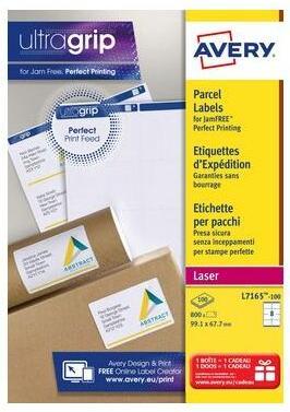 Productafbeelding Avery Dennison Etiketten Zweckform ultragrip L7166, 99,1x93,1 mm, wit, pk. 600 st.