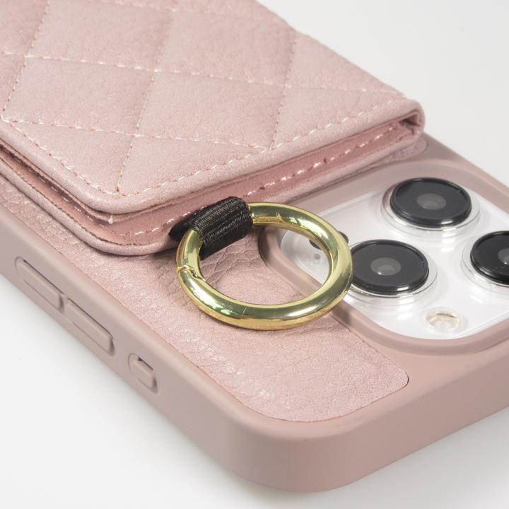 Image du produit PhoneLook Coque Cuir matelassé avec miroir et compartiment carte inclus grande lanière amovible (Apple iPhone 15 Pro Max)