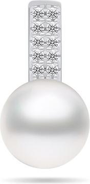 Actual product image Brilio Silver - Sparkling silver pendant with genuine pearl and zircons PT90W