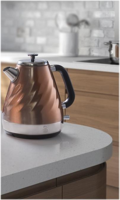 Productafbeelding Swan elektrische Zwaan COPPER SK37010TWN (2200 W 1.6l, ruda kleur) (1.60 l)