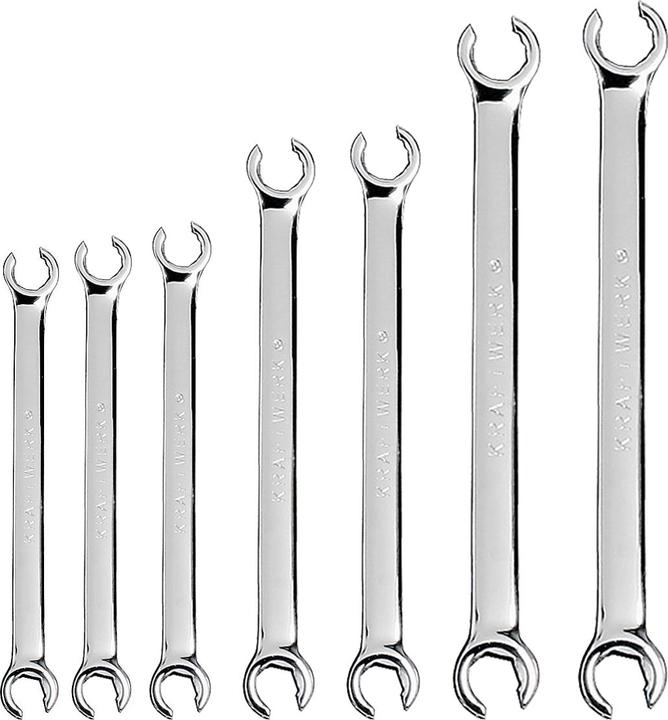 Actual product image Kraftwerk 7-pc. flare nut wr. set mirror polished (9 mm, 10 mm, 11 mm, 12 mm, 13 mm, 14 mm, 15 mm, 17 mm)