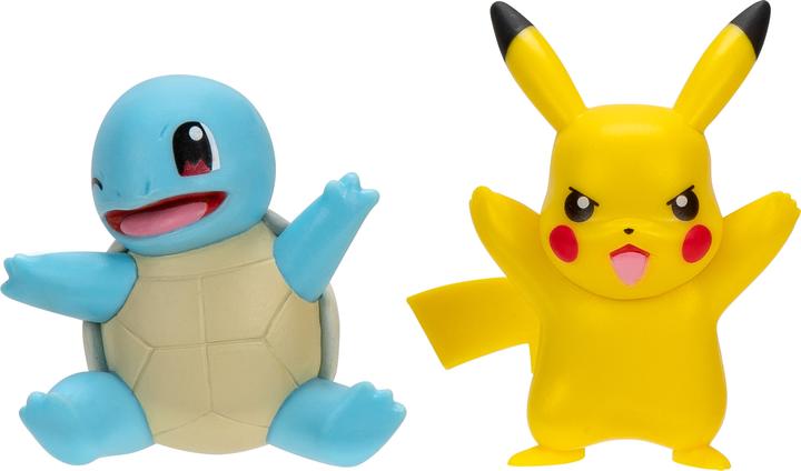 Image du produit Jazwares Pokémon Battle Figure First Partner Set Figurines Lot de 2 Shiggy #2, Pikachu #9