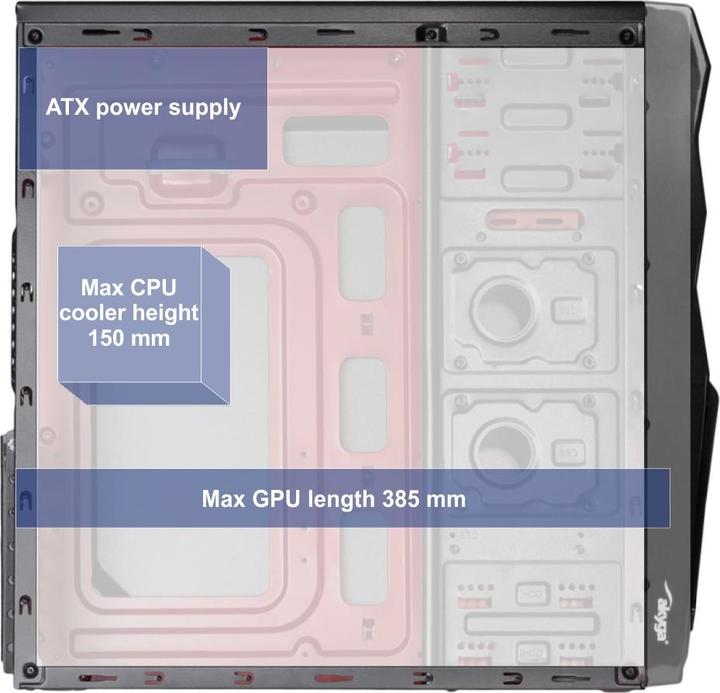 Image du produit Akyga ' ak995bk PC "ATX Nero Midi Tower Noir (ATX, mATX, Mini-ITX)