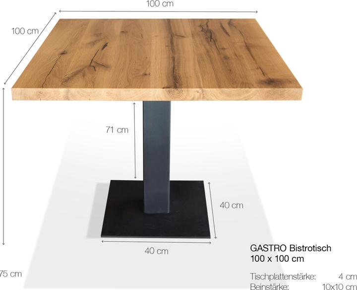 Produktbild Möbel-Eins Gastro (100 x 100 x 75 cm)