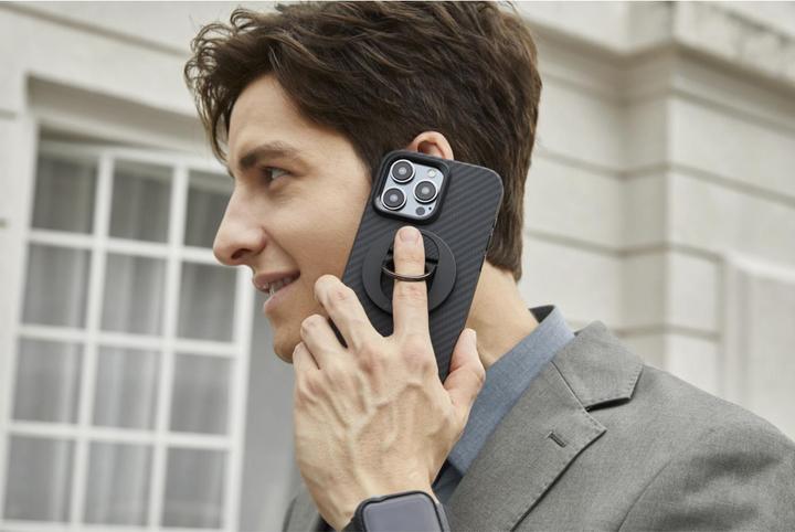 Actual product image Pitaka MagEZ Case Pro for iP 15 Pro Max (Black/Grey Twill) 1500D (Apple iPhone 15 Plus)
