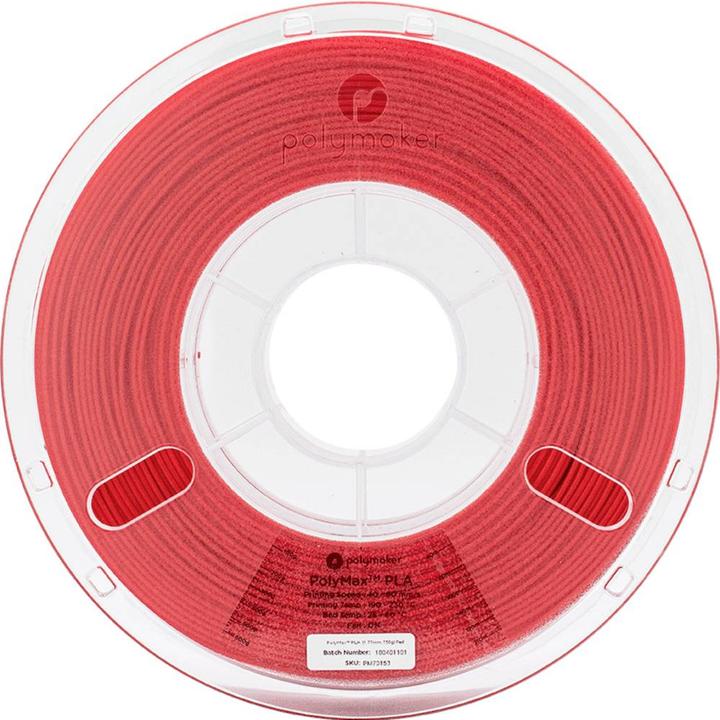 Actual product image Polymaker PolyMax Tough PLA Red 1.75mm 750g (PLA, 1.75 mm, 750 g, Red)