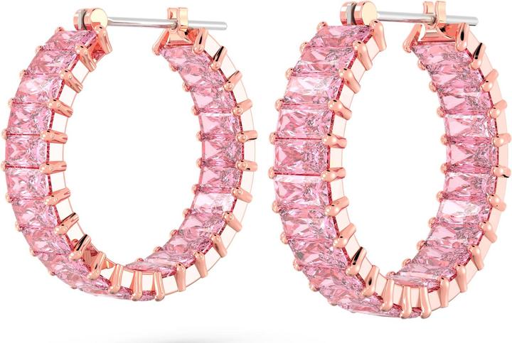 Immagine prodotto Swarovski Matrix Creoles Taglio Baguette Oro Rosa (Metallo Swarovski)