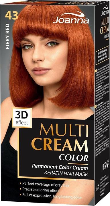 Joanna Multi Cream Color Hair Dye 43 Flame Redhead (43 Flaming Redhead)