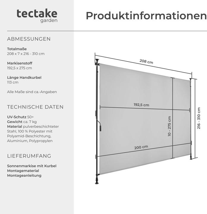 Actual product image tectake Taija (2.08 m)