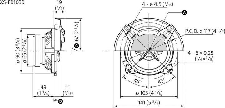Produktbild Sony Xs-Fb1030 (220 W, 10 cm)