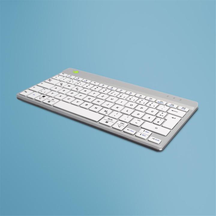 Actual product image R-Go Tools R-Go Compact Break ergonomic keyboard, QWERTZ (DE), bluetooth, white (DE, Wireless)