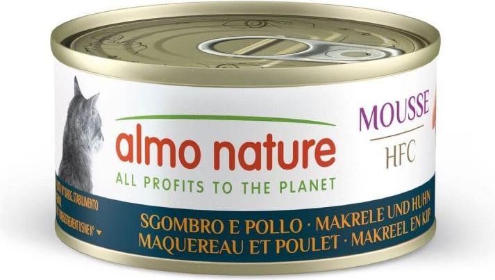Produktbild Almo Nature HFC Mousse Makrele und Huhn, Nassfutter für Katzen (70g) (Adult, 1 Stk., 70 g)
