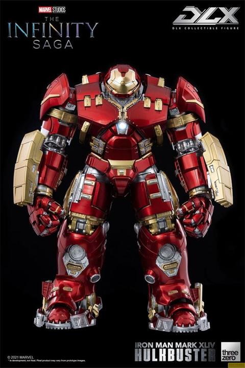 Actual product image ThreeZero Infinity Saga figurine 1/12 DLX Iron Man Mark 44 Hulkbuster 30 cm