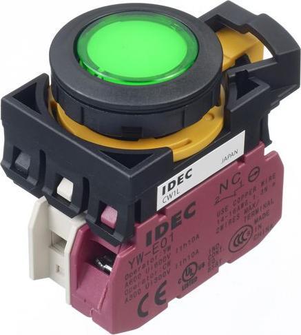 Image du produit Idec CW22mm PBI latching plastic 1NO Green