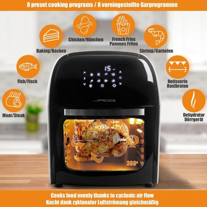 Actual product image Jago Heissluftfritteuse 8in1