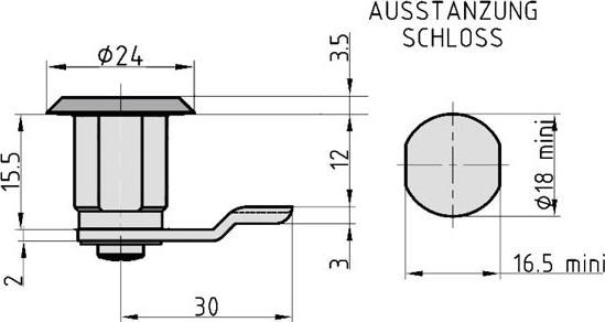 Produktbild BASI Hebelschloss