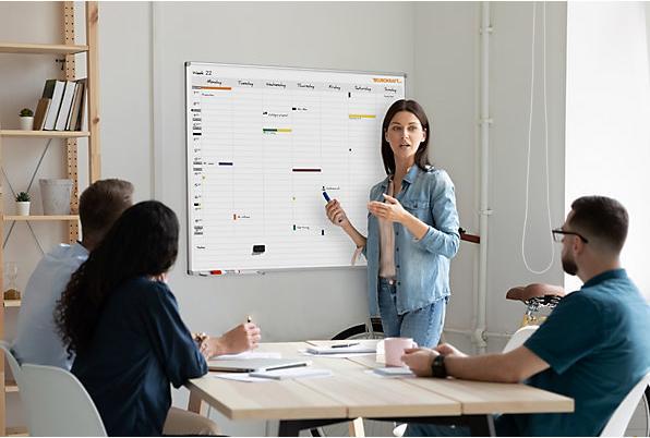 Image du produit eurokraft basic Planning hebdomadaire, neutre, division en 7 jours, l x h 1200 x 900 mm.