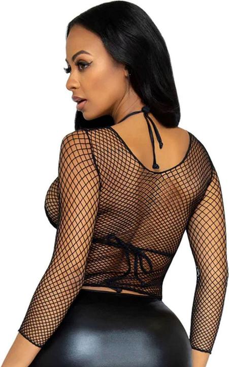 Produktbild Leg Avenue Long Sleeves Fishnet Top (One Size)