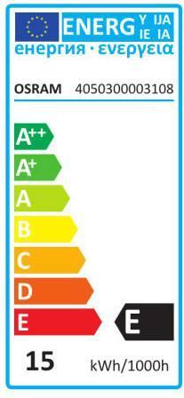 Energy Label Osram Oven lamp T (E14, 15 W, 85 lm, 1 x, G)