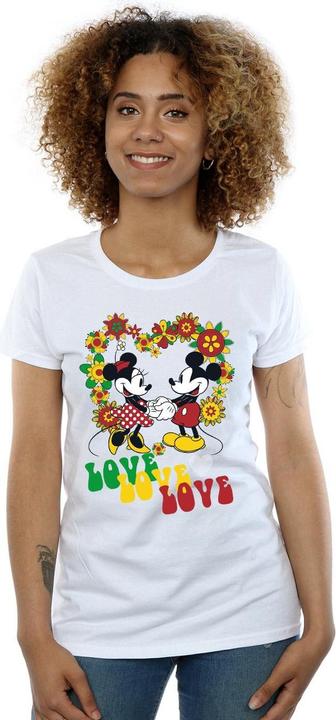Immagine prodotto Disney Mickey And Minnie Mouse Hippie Love Maglietta Donna (S)