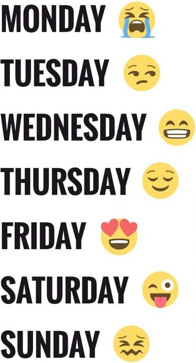 Actual product image Emojione Emoji Days Of The Week (100 x 184 cm)