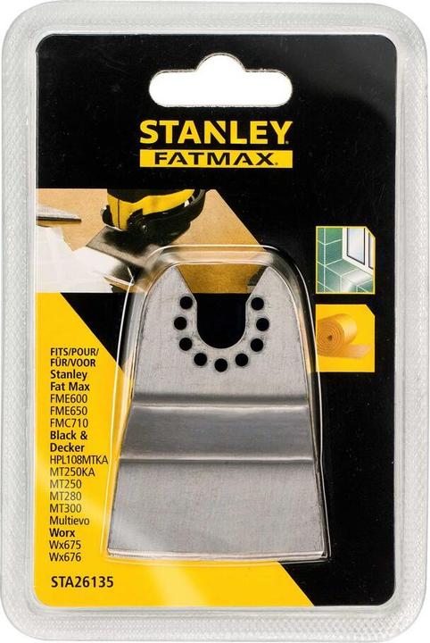 Actual product image Stanley Multi-Tool steel spatula, fixed 52x26mm, for removing e.g. adhesive residue, carpeting, tiles (5.20 cm)