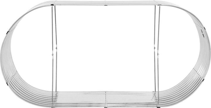 Immagine prodotto Uniprodo Fioriera rialzata in metallo - Ovale - 202 x 78 x 100 cm - Acciaio