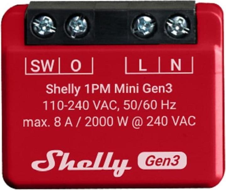 Produktbild Shelly 1PM Mini Gen3 (Schaltaktor)