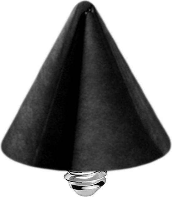 Star Piercing Dermal Anchor Cone schwarz (ohne Messing, Chirurgenstahl 316L)