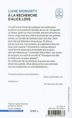 Image du produit A la recherche d'Alice Love (Français, Moriarty Liane, 2020)