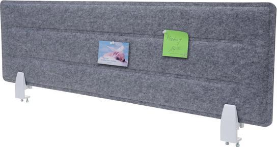 Image du produit Mendler Séparateur de bureau, tableau d'intimité, tissu/textile avec embossage - 100x30cm (30 x 100 x 1 cm)