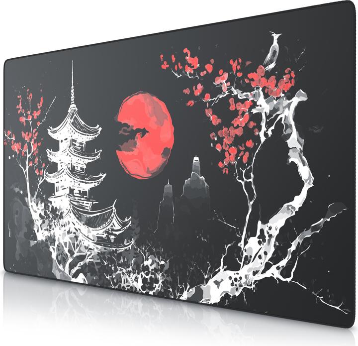 Titanwolf Gaming Mauspad, XXXL Speed Mausmatte 1200 x 600 mm, Geschwindigkeit & Präzision, Japan Ink Black (XXL)