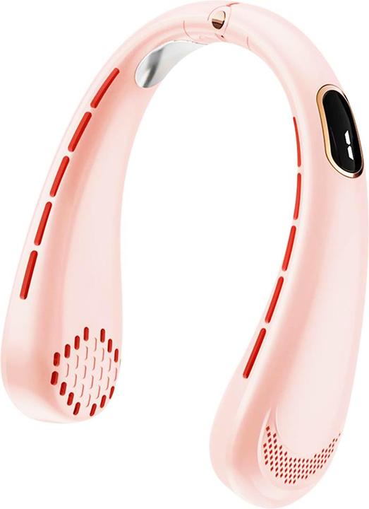 Produktbild Techsuit - Neck Fan (H6) - Portable, USB, Rechargeable, Adjustable, Digital Display - Pink