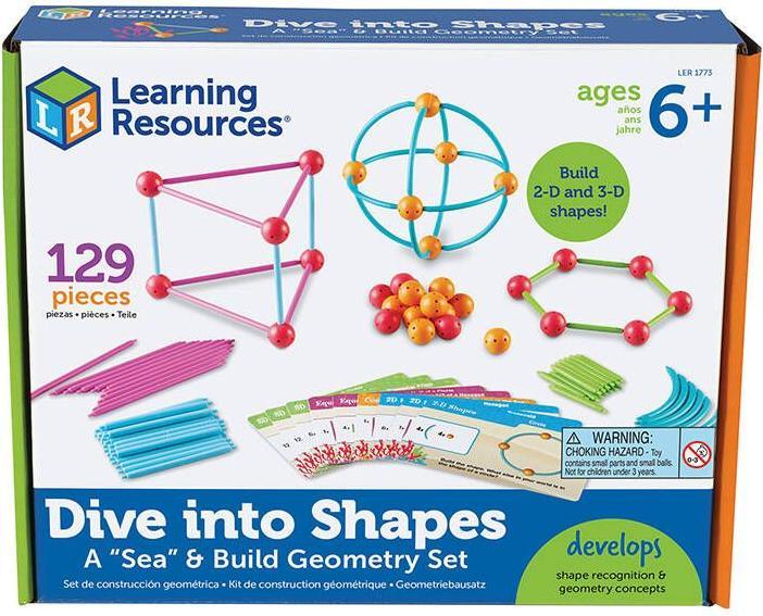 Produktbild Learning Resources Zestaw do budowy brył geometrycznych LER 1773