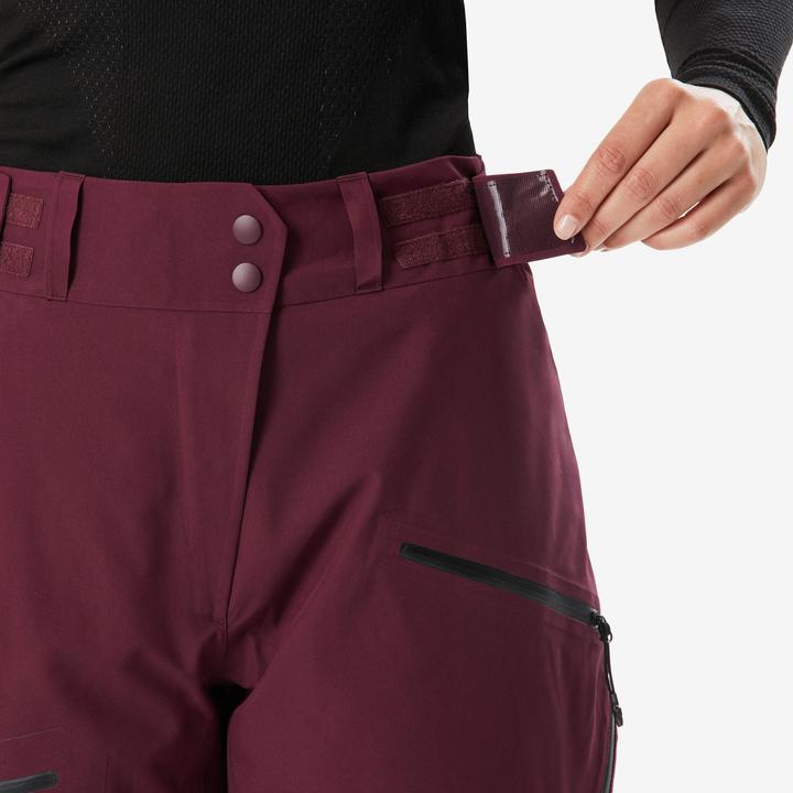 Actual product image Wedze Ladies' ski trousers warm and breathable ladies - 500 bordeaux red (44)