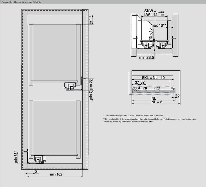 Image du produit Blum Roulements à double extension MOVENTO 760H/766H, TIP-ON