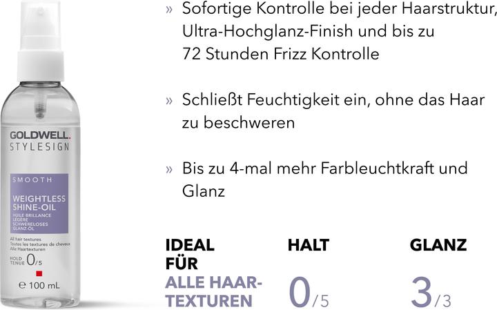 Produktbild Goldwell StyleSign Smooth Schwereloses Glanz-Öl (100 ml)