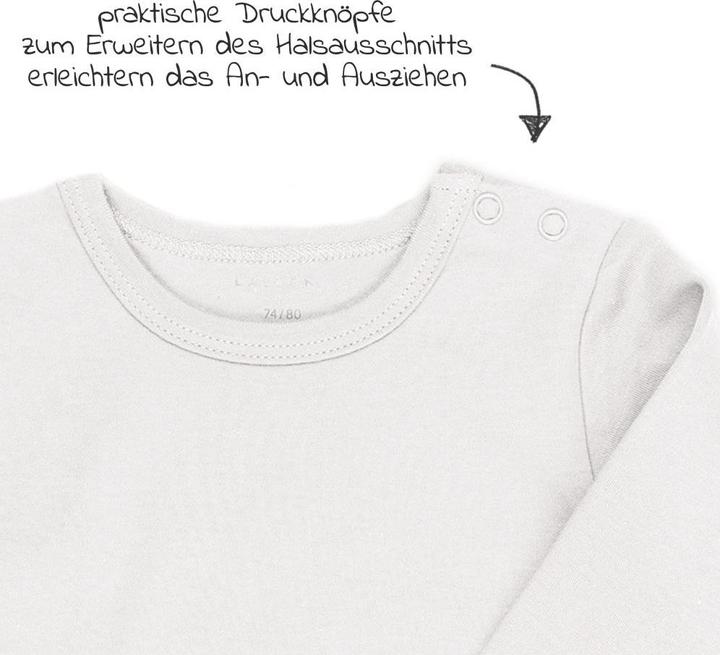 Produktbild La Loona LaLoona Baby-Bodys & Wickelbodys Body Langarm 3er Pack - Weiss - (74, 80)