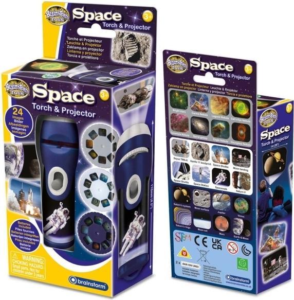 Actual product image Brainstorm Torch and projector - Space (12 cm)